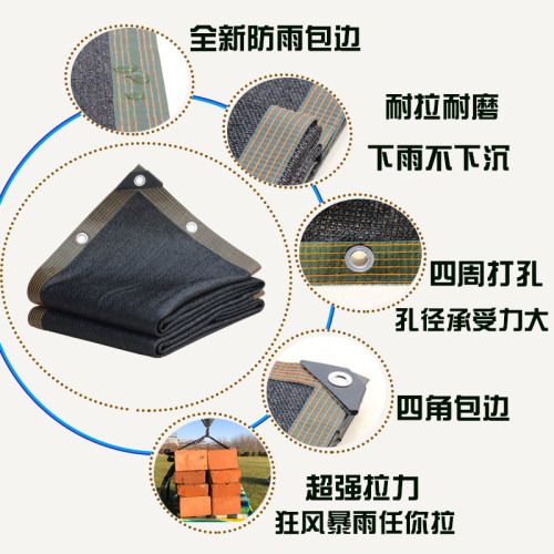 遮阳网防晒网遮阴网加密加厚黑色家用阳台楼顶庭院汽车隔热太阳网 - 图0