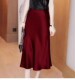 Acetate satin skirt silk a waist fish tail skirt