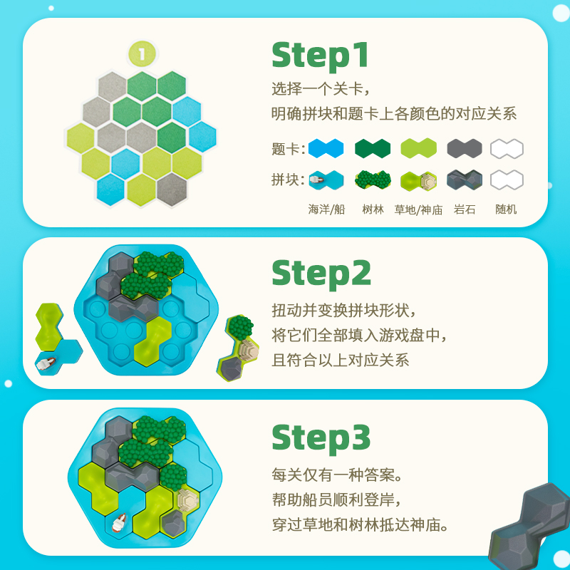 SmartGames爱思极金银岛益智玩具空间规划桌游8岁+新年礼物