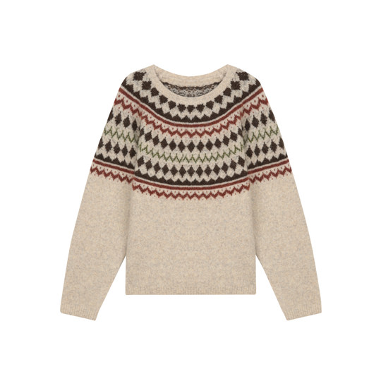 Solighter french wool fair isle sweater