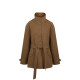 Solighter full wool stand collar short wool jacket