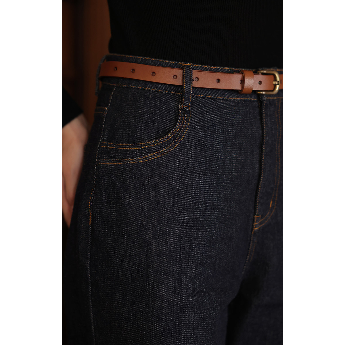 solighter 法式复古环保不掉色牛仔裤女秋季2025新款高腰直筒长裤,淘宝优惠券,粉丝福利购,淘宝优惠卷