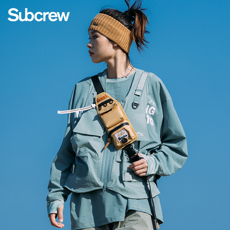 Subcrew新款多功能小斜挎胸包户外运动弓箭包腰包骑行单肩包男女,淘宝优惠券,粉丝福利购,淘宝优惠卷