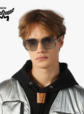 【2026新品】MCM COLLECTION灰色方形领航员太阳眼镜男女款百搭