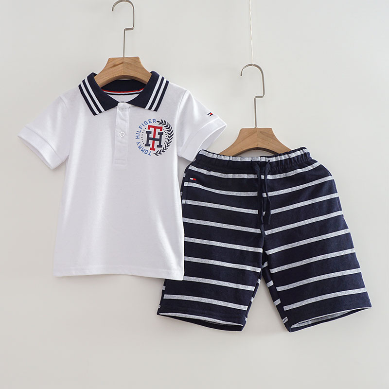 男童夏季短袖套装polo领休闲服两件套儿童运动装翻领男宝宝潮帅气 - 图2