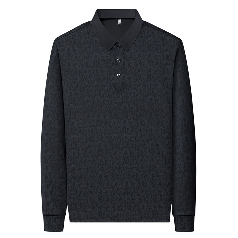 春秋季长袖T恤男士爸爸商务翻领Polo衫休闲宽松薄款印花打底上衣,淘宝优惠券,粉丝福利购,淘宝优惠卷