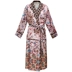 Áo gió màu hồng Soloseta áo choàng lụa nữ dài phần lụa đồ ngủ khâu ren cô dâu tùy chỉnh - Night Robe áo choàng ngủ nam nữ Night Robe