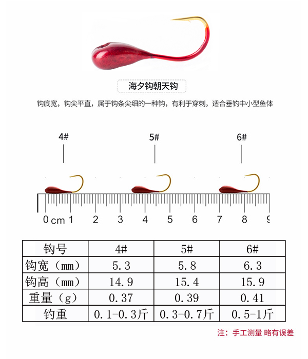 铜头朝天钩散装斜穿心空钩千又海夕丸世有倒刺铅头鲫鱼红虫传统钓 - 图2