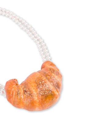 【礼物低至5折】Moschino/莫斯奇诺 25早春女士Croissant珍珠项链