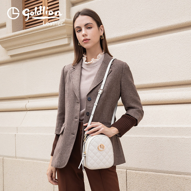 金利来2021新款女小众轻奢斜挎包 金利来一品仓女士包袋