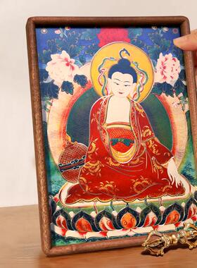 龙树菩萨铜雕画桌面摆件