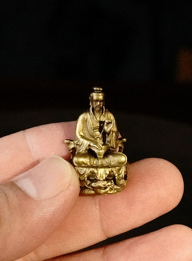 铜臻黄铜三清像迷你摆件