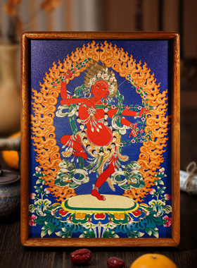 观互禅院手工錾刻铜雕画作明佛母家居装饰画桌面摆件摆台禅意佛像