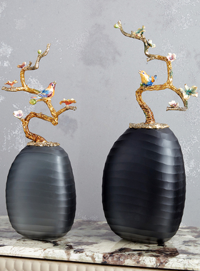 圣朗伦《花开物语》摆件创意珐琅彩工艺玄关家居饰品