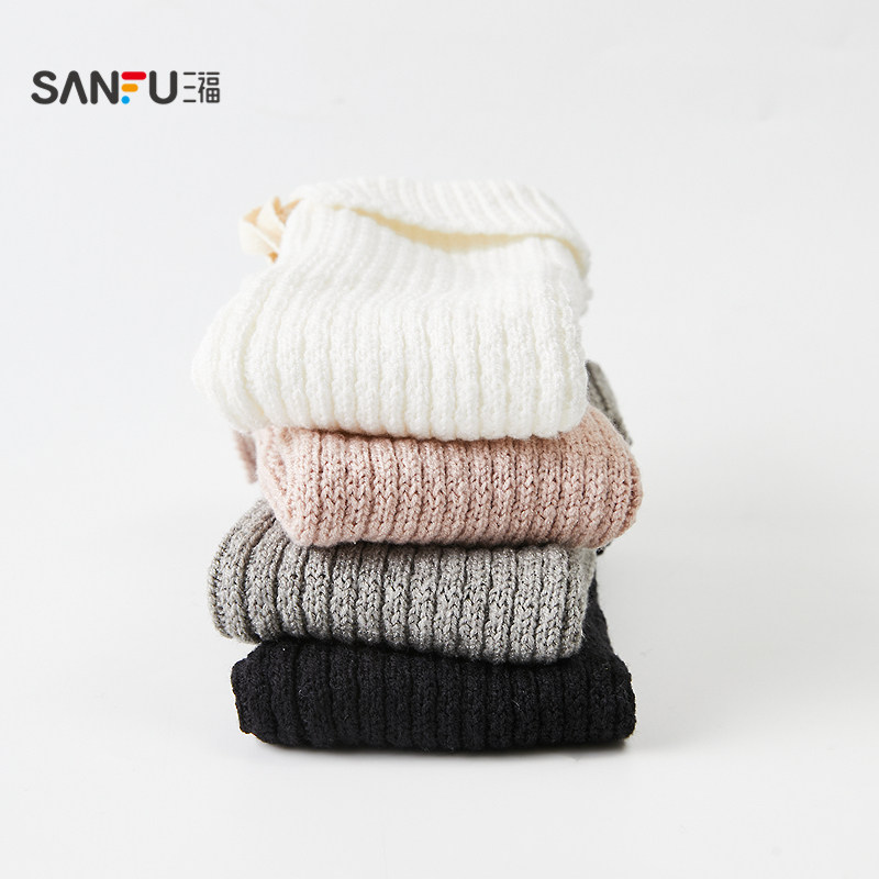 三福 女袜套单双装 甜系俏皮绑带装饰精梳棉腿套女袜袜子846439,淘宝优惠券,粉丝福利购,淘宝优惠卷