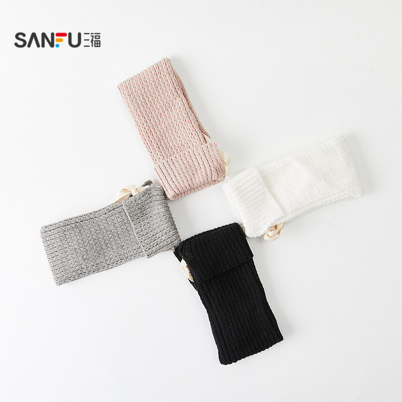 三福 女袜套单双装 甜系俏皮绑带装饰精梳棉腿套女袜袜子846439,淘宝优惠券,粉丝福利购,淘宝优惠卷