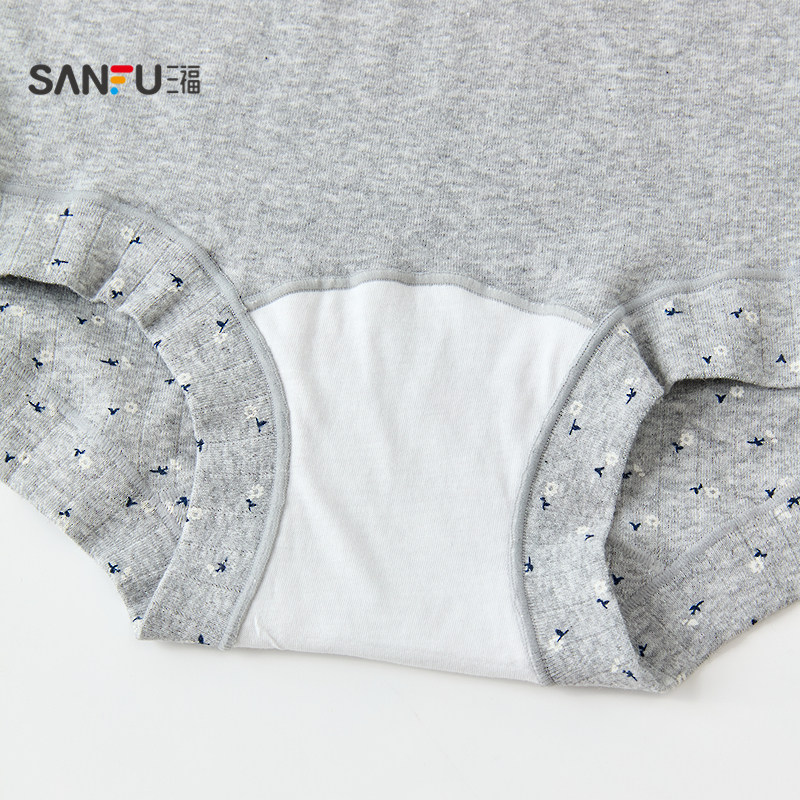 三福女中腰包臀内裤 清新碎花蕾丝腰头柔软亲肤平角裤女512384,淘宝优惠券,粉丝福利购,淘宝优惠卷