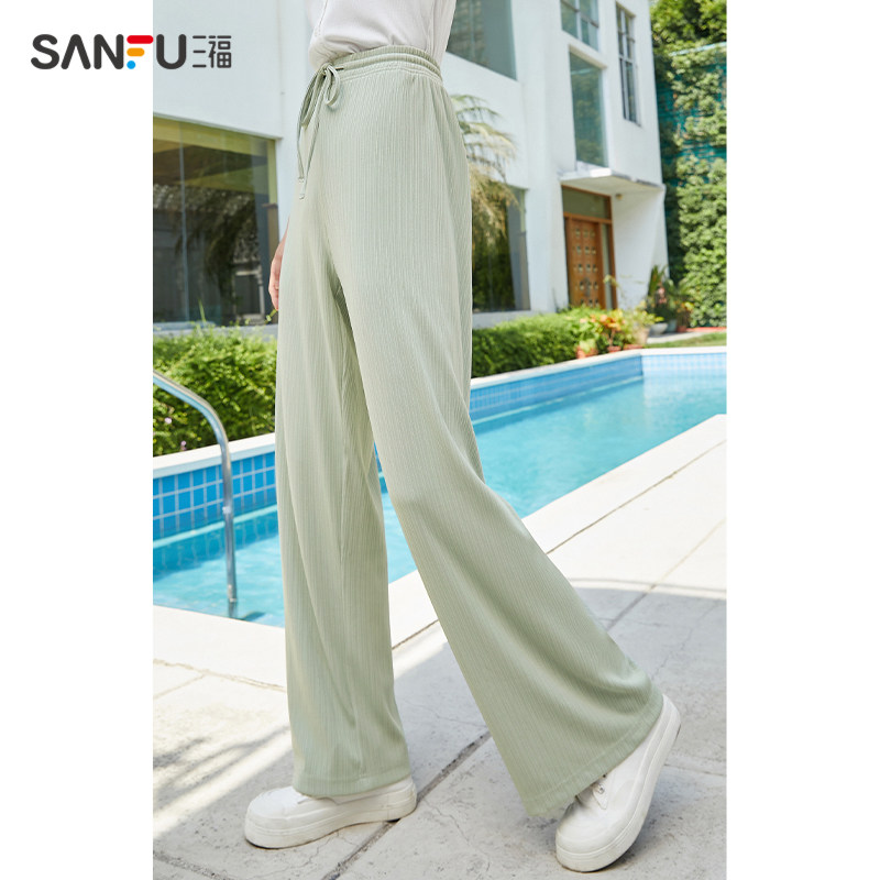 三福阔腿裤2022女装夏季新长裤子 三福服饰休闲裤