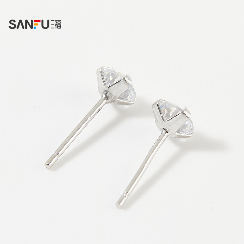 三福925银闪闪彩耳钉一对 闪耀时尚首饰配饰耳环耳饰849062,淘宝优惠券,粉丝福利购,淘宝优惠卷