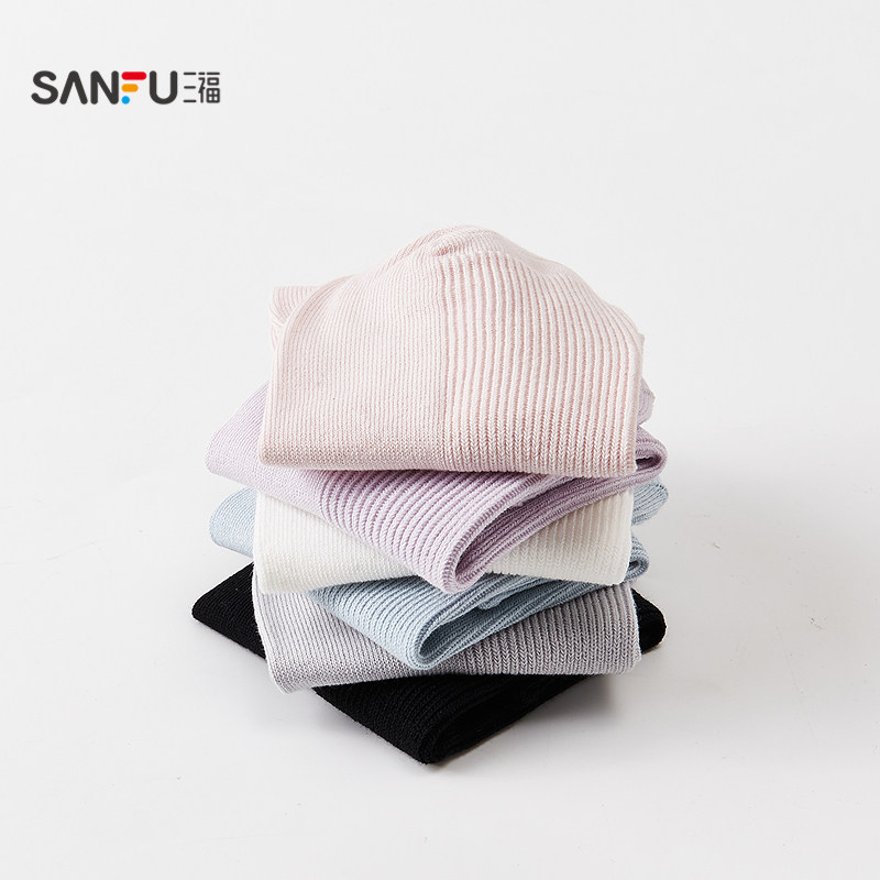 三福女小短筒袜单双装 简约双针花瓣口柔软棉感女袜袜子838524,淘宝优惠券,粉丝福利购,淘宝优惠卷