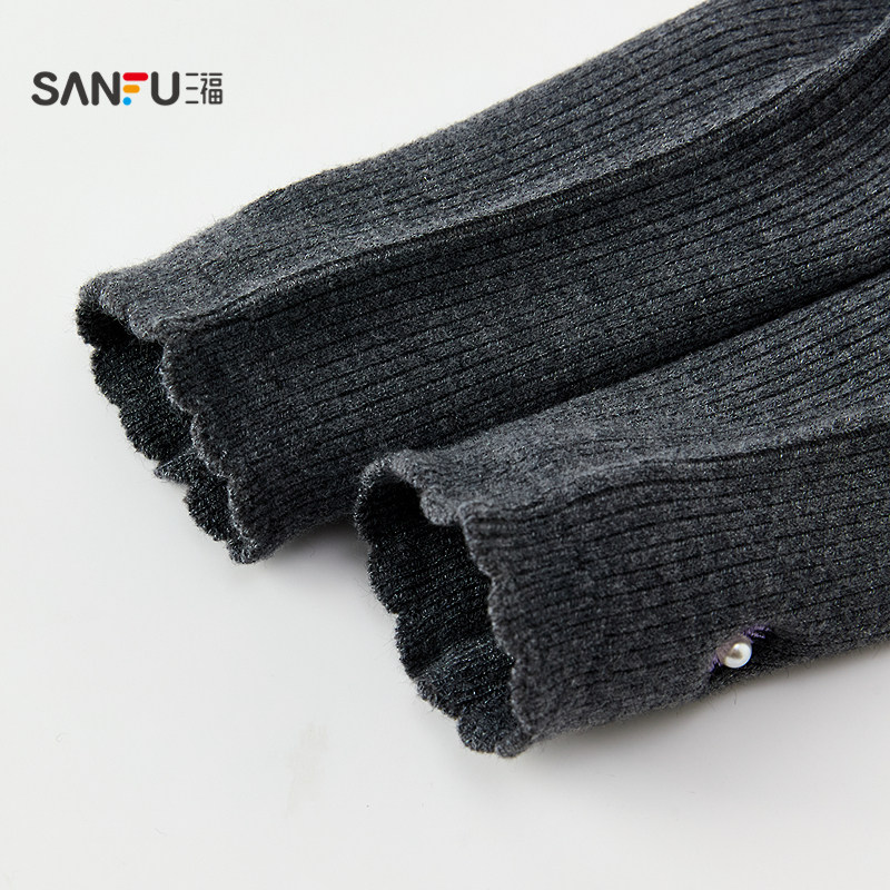 三福女短筒袜单双装 甜美小花刺绣珠珠柔软羊毛女袜袜子850003,淘宝优惠券,粉丝福利购,淘宝优惠卷