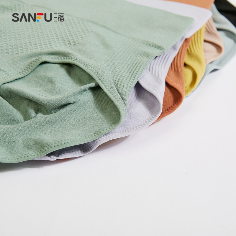 三福高腰女简约透气舒适收腹内裤 三福服饰内裤