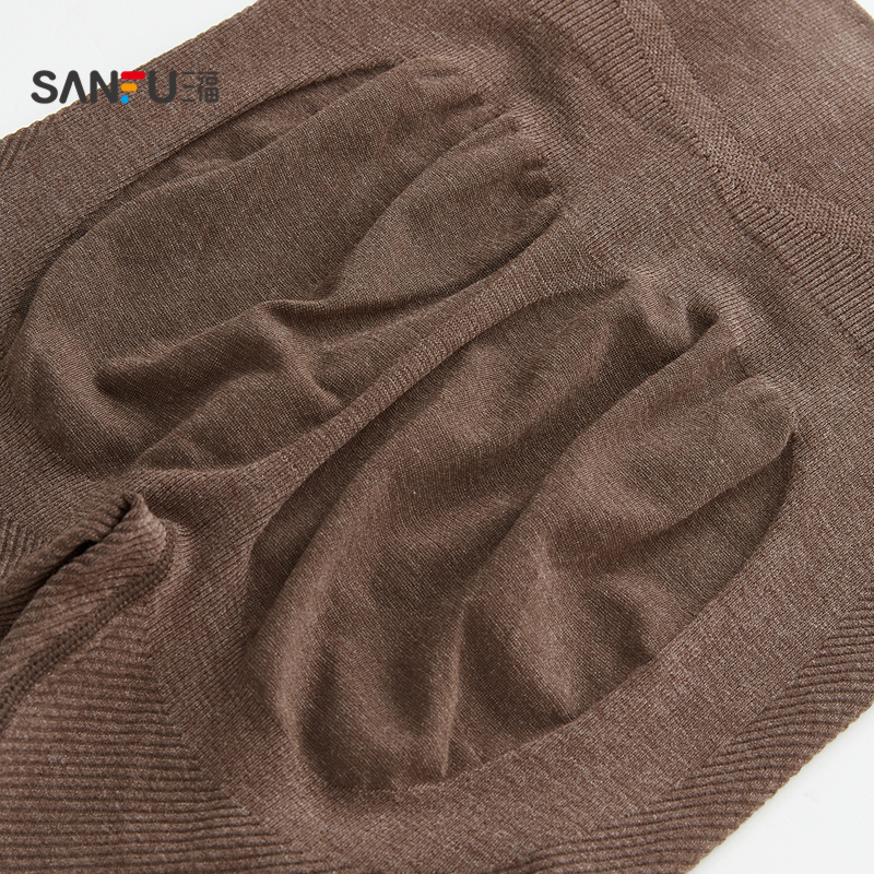 三福女冬季轻塑无缝保暖内衣 修身打底秋衣秋裤套装女851236 - 图3