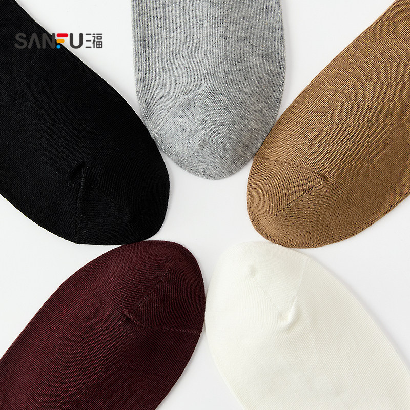 三福 女短筒单双装 运动风杠条豹纹柔软精梳棉女袜袜子850602,淘宝优惠券,粉丝福利购,淘宝优惠卷