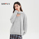Sanfu pullover sweater women's 2025 new winter scarf streamer simple V-neck loose top women's 509081
