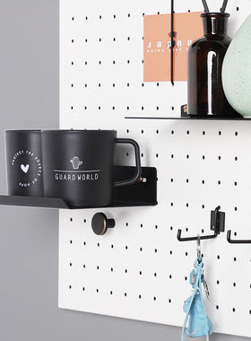 睿放铁艺洞洞板金属置物架墙面收纳壁挂装饰客厅办公室软装北欧in