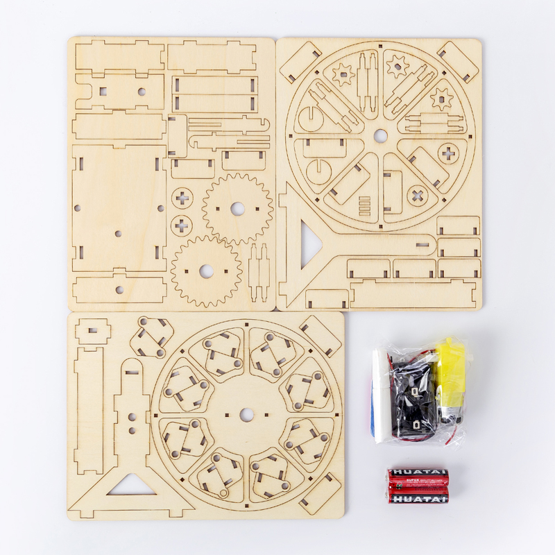 diy摩天轮模型儿童科技小制作学生手工作业材料科学实验益智玩具 - 图0