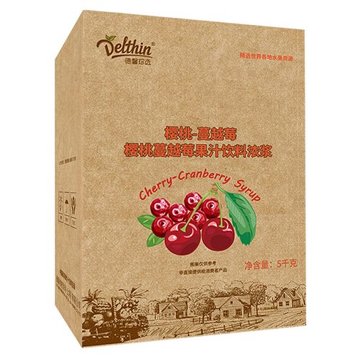 德馨珍选樱桃-蔓越莓浓缩果汁5kg奶茶店专用冲饮原浆饮料浓浆原料 - 图3