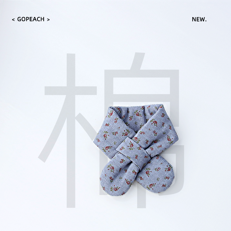 2025新款秋冬韩系复古碎花儿童围巾时尚洋气纯棉女宝宝围脖防寒,淘宝优惠券,粉丝福利购,淘宝优惠卷