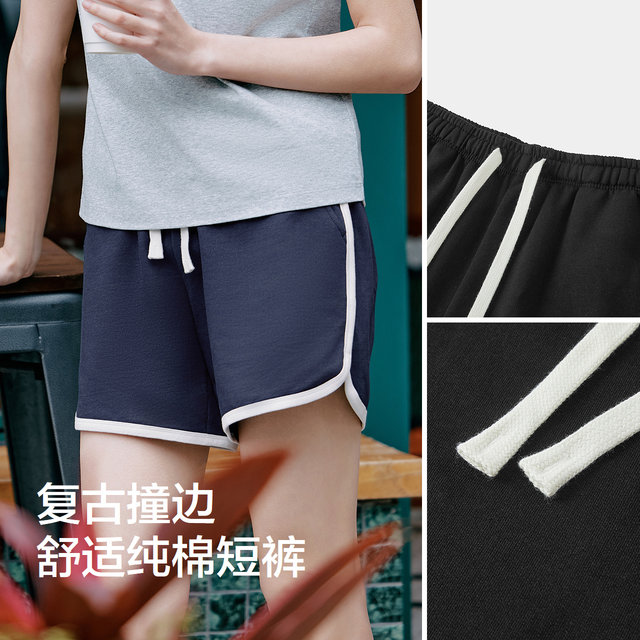 Semir loose pajamas ຝ້າຍ retro ເຮືອນສັ້ນສໍາລັບແມ່ຍິງ
