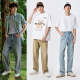 Senma denim pants men's casual men's pants Laisaile trousers retro trendy men's loose straight pants