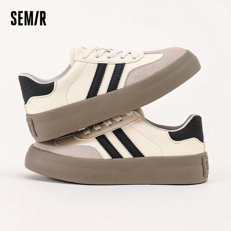 Semir德训鞋女2025春夏季透气网面新款鞋子女厚底小白鞋爆款板鞋,淘宝优惠券,粉丝福利购,淘宝优惠卷