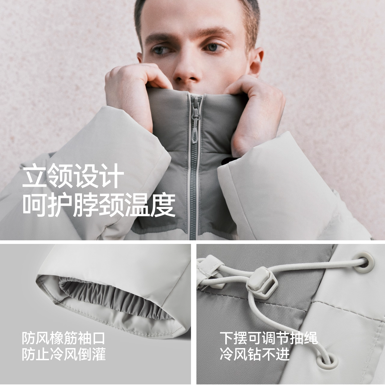 男女同款森马羽绒服男2024冬季加厚情侣外套三防黑色面包服休闲暖