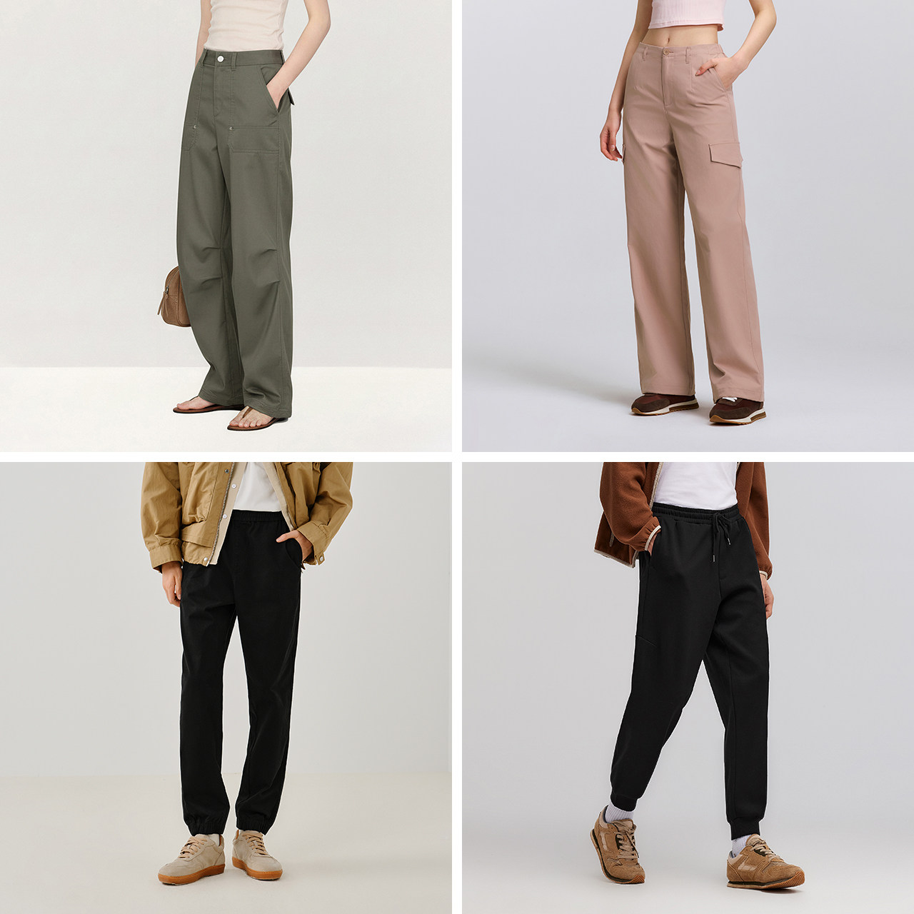 【福袋】森马休闲裤男宽松直筒工装裤凉感吸湿速干伞兵裤夏季长裤