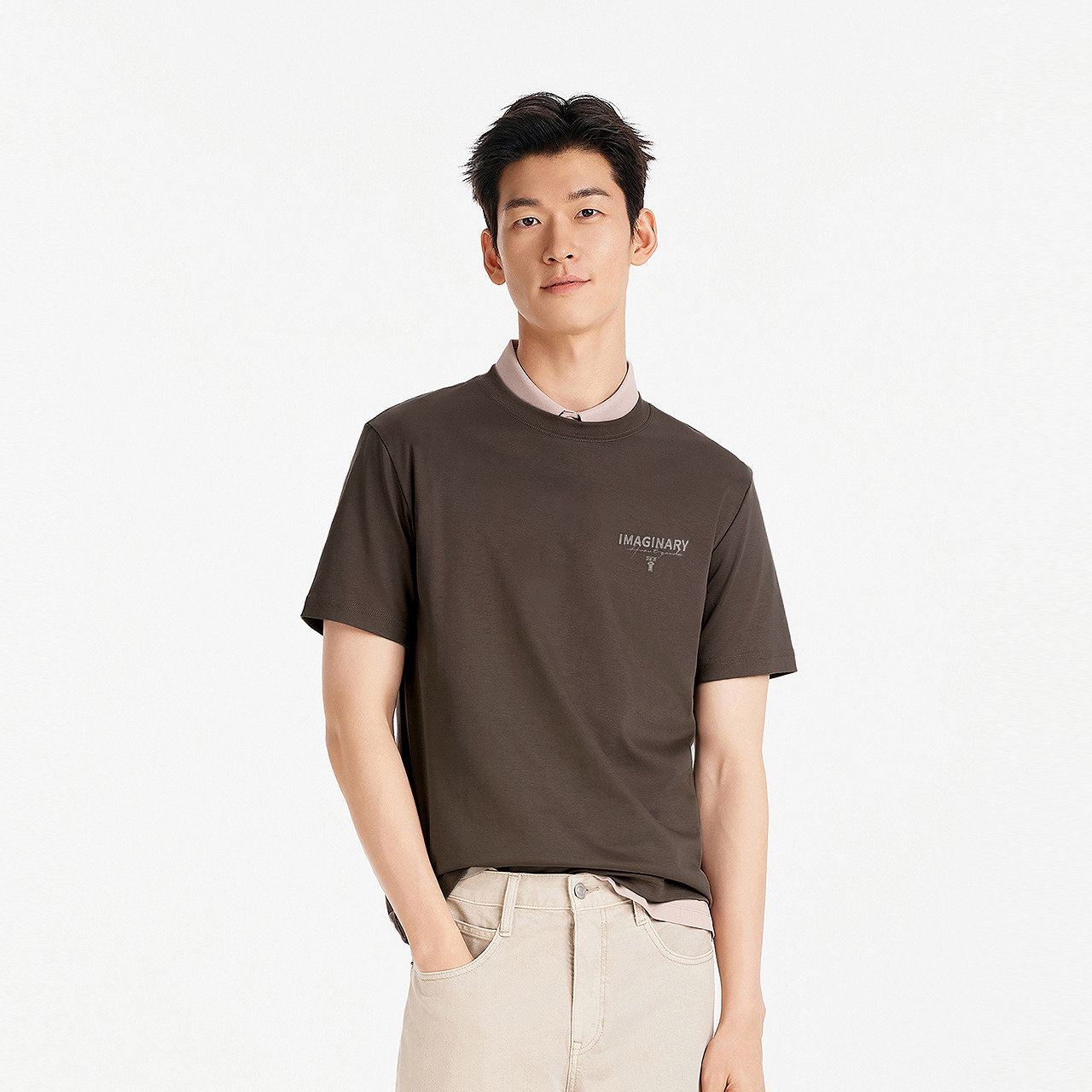 森柔|森马短袖T恤男夏季印花字母针织衫时尚绣花休闲舒适圆领上衣,淘宝优惠券,粉丝福利购,淘宝优惠卷