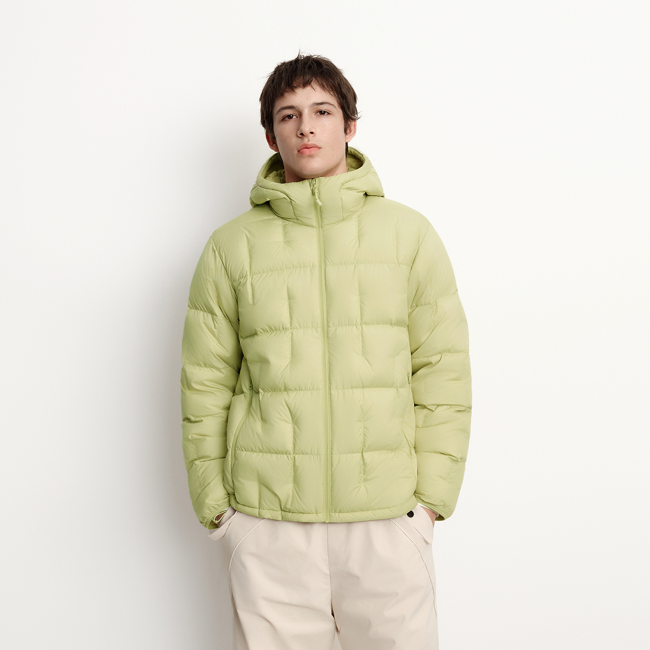 森马羽绒服男户外轻量保暖内胆三防外套绗缝连帽上衣2025新款冬装