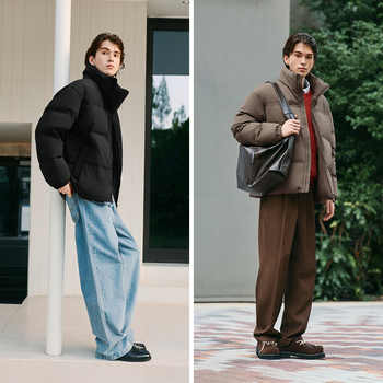 森马男款防泼水保暖立领羽绒服券后150元包邮