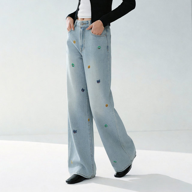 Semir emoji ຊຸດ jeans ຮ່ວມກັນສໍາລັບແມ່ຍິງ
