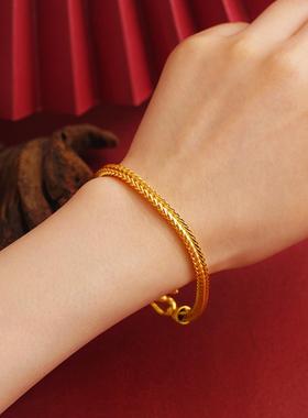 福运链男款复古仿金长链