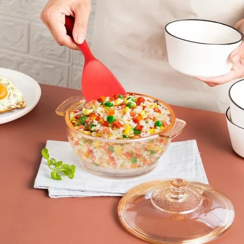 炒菜锅铲汤勺烹饪厨房用具硅胶厨房铲勺套装漏勺不粘锅家用FDA - 图1