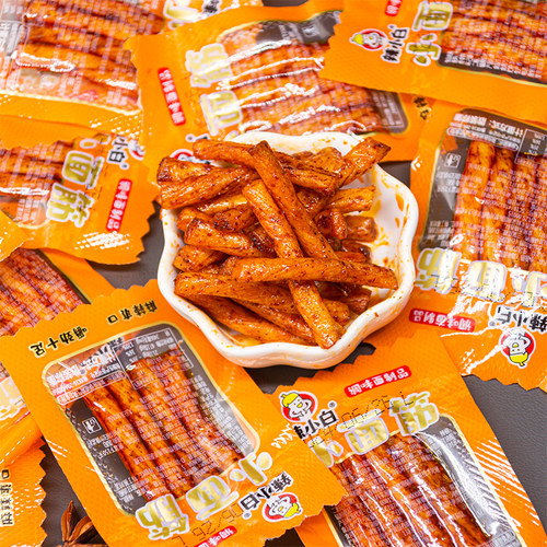 【A】大刀肉辣条麻辣零食香辣解馋素肉面筋零食网红小吃儿时怀旧 - 图2