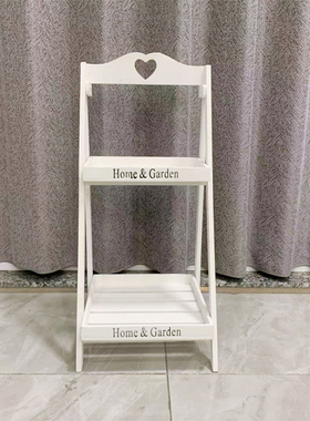 多层折叠实木花架几阶梯落地式美式多层置物架子阳台花盆花台摆件