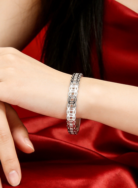 纯银999金钱手镯招财送朋友节日