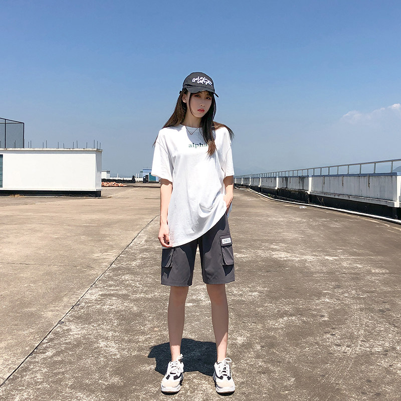 工装夏季2020年新款宽松直筒潮短裤 优乐叮休闲裤