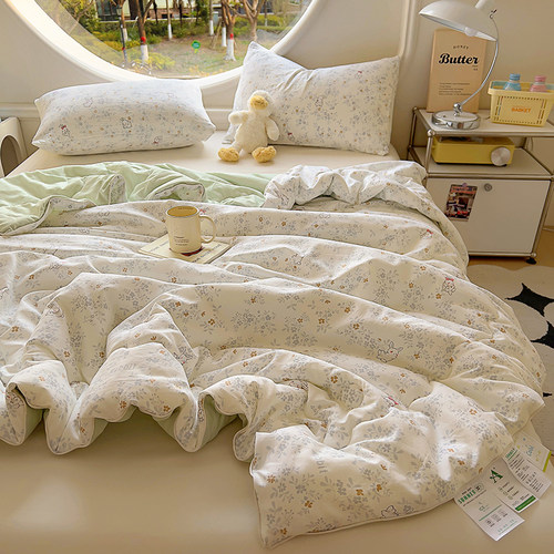 A类夏凉被空调被夏季春秋被子被芯纯棉全棉可机洗单人儿童薄被子1 - 图1