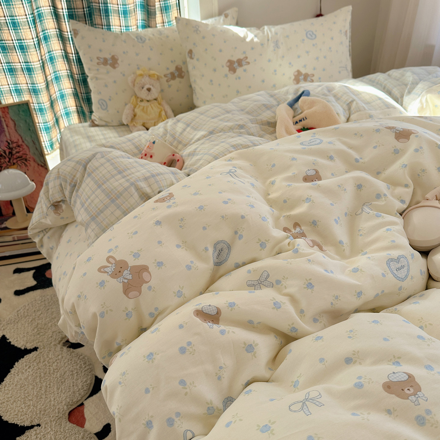 四件套纯棉100全棉2026新款床上用品床单被套床笠学生宿舍三件套4